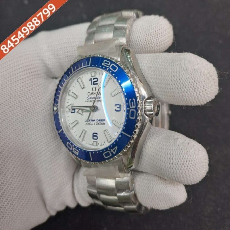 Omega Ultra Deep Planet Ocean White Dial Stainless Steel Swiss Watch - Image 2