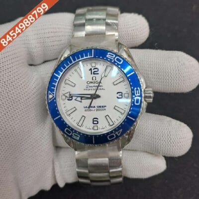 Omega Ultra Deep Planet Ocean White Dial Stainless Steel Swiss Watch