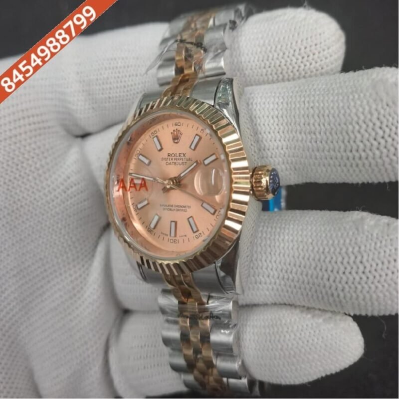 Rolex Date just Dual Tone Rose Gold Dial Swiss Automatic Watch - Image 3