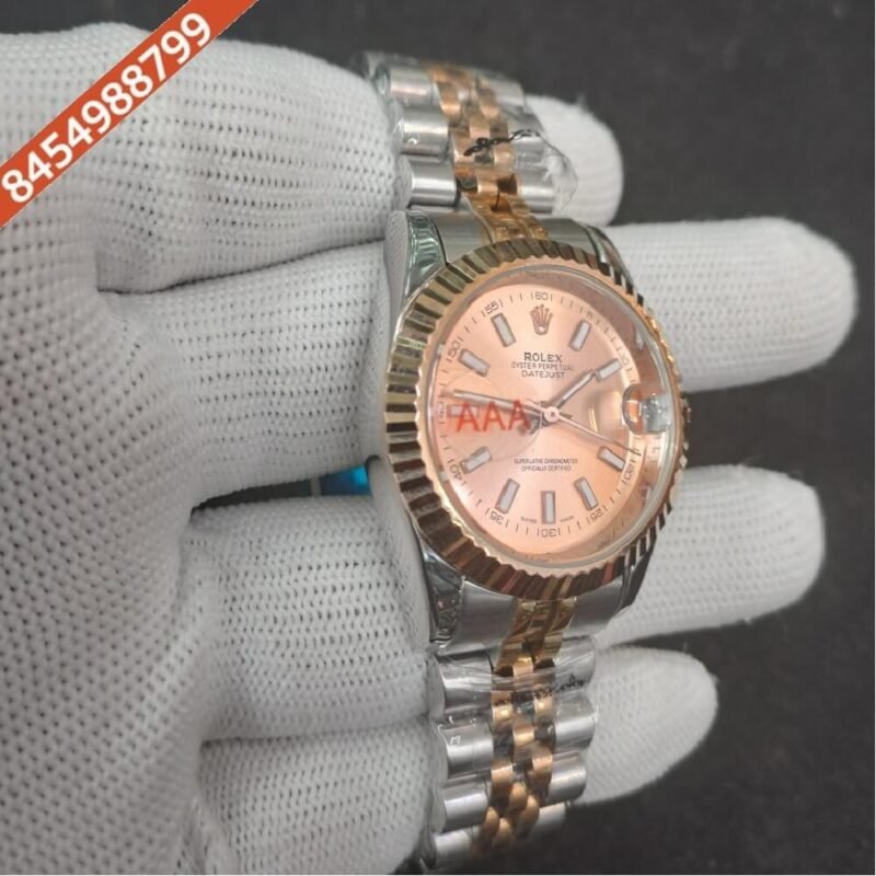 Rolex Date just Dual Tone Rose Gold Dial Swiss Automatic Watch - Image 2