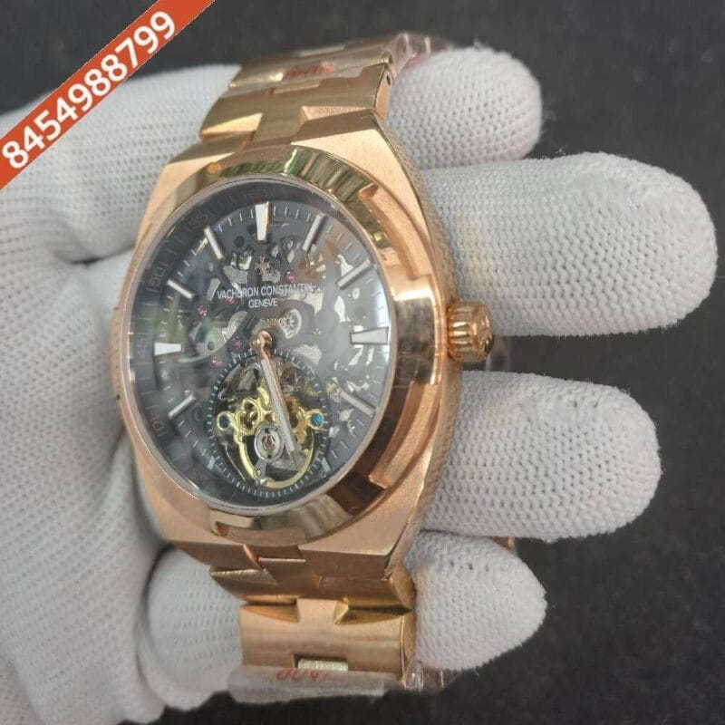 Vacheron Constantin Overseas Skeleton Black Dial Swiss Watch - Image 2