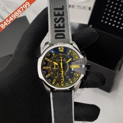 Diesel Mega Chief Black Dial Swiss Watch