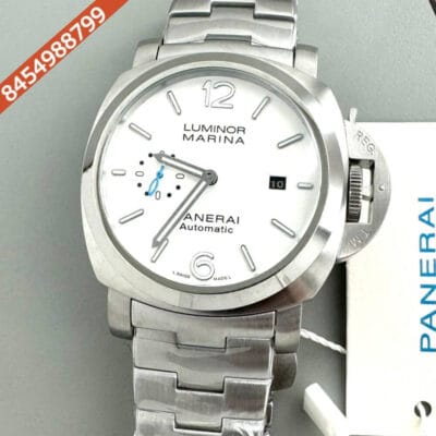 Panerai GMT Steel White Dial Swiss Automatic Watch