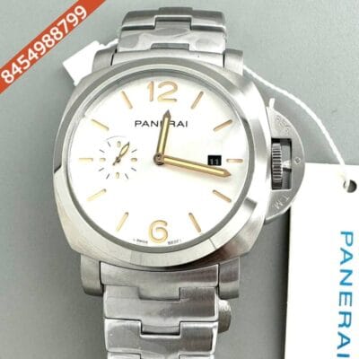 Panerai GMT Steel White Dial Swiss Automatic Watch