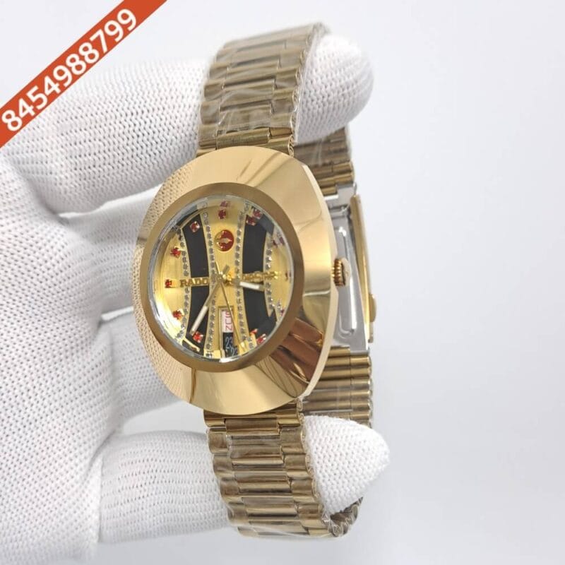 Rado Diastar Two Way Panther Gold Dial Swiss Watch Day-Date Automatic Watch - Image 2