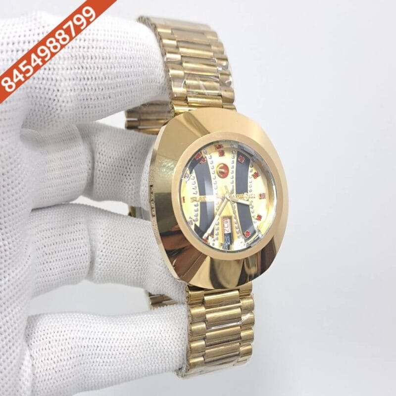 Rado Diastar Two Way Panther Gold Dial Swiss Watch Day-Date Automatic Watch - Image 3
