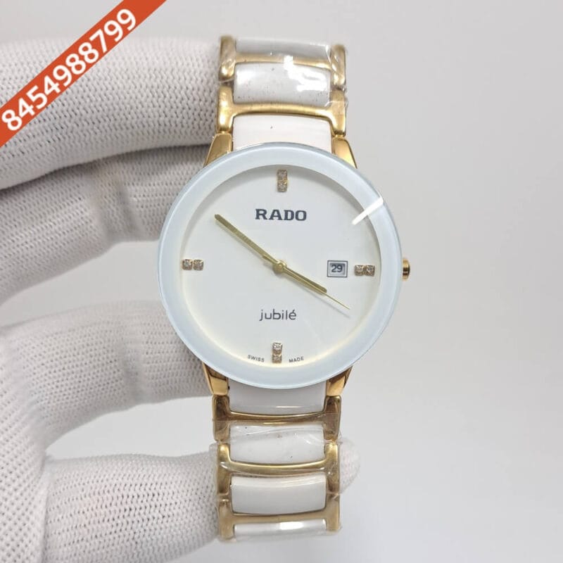Rado Jubile Centrix Full White Dial Ceramic Swiss Watch