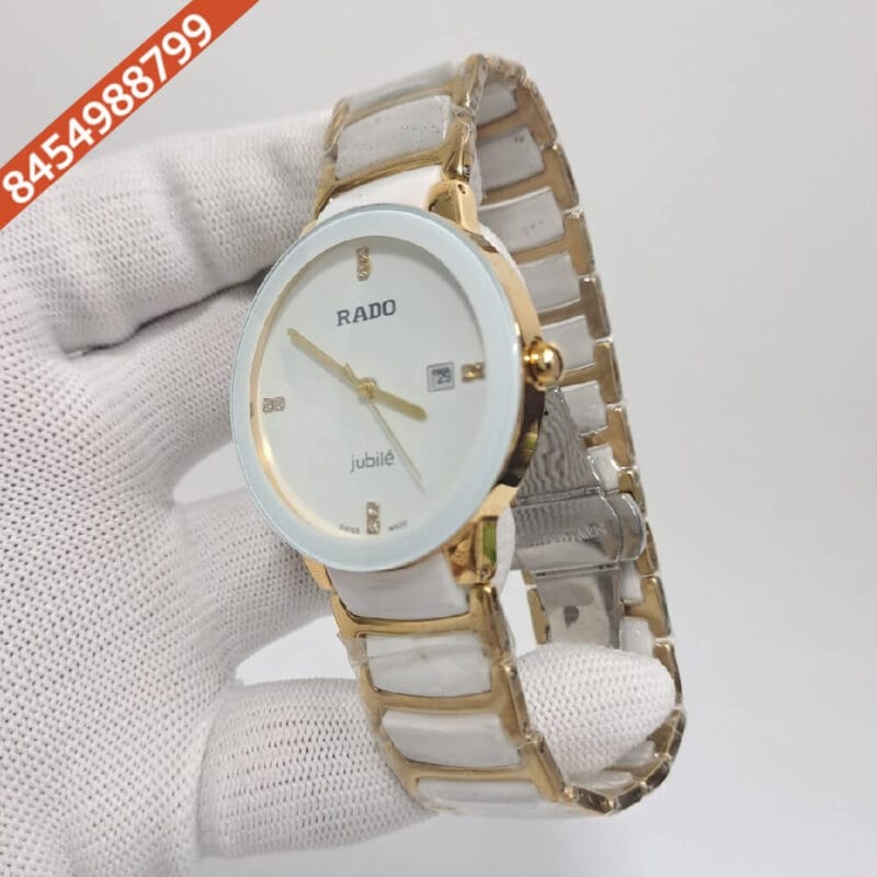 Rado Jubile Centrix Full White Dial Ceramic Swiss Watch - Image 2