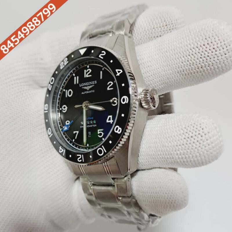 Longines Spirit Zulu Time Black Dial Swiss Automatic Watch - Image 3