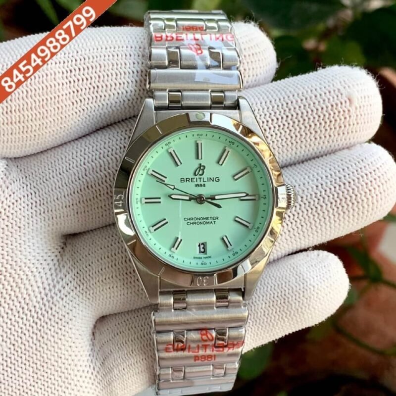 Breitling Oyster Perpetual Green Dial Quartz Watch