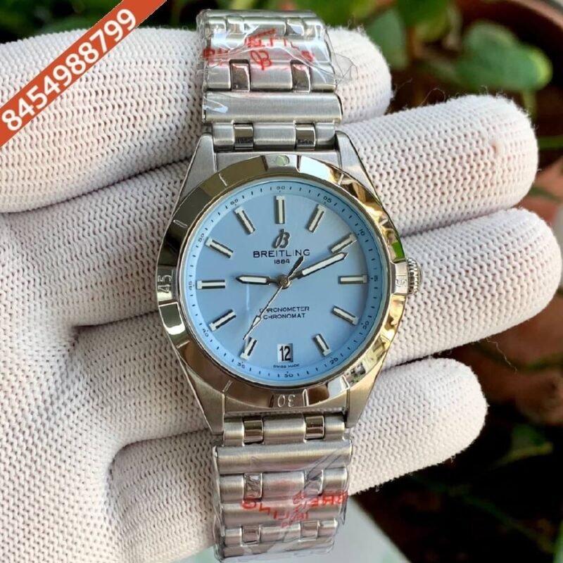 Breitling Oyster Perpetual Sky Blue Dial Quartz Watch