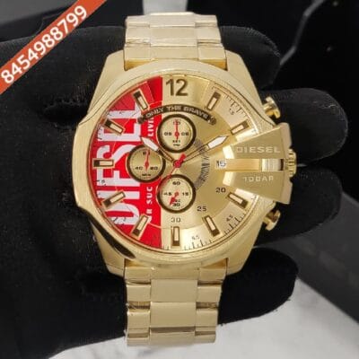 Diesel Griffed Chronograph Full Gold Swiss Watch