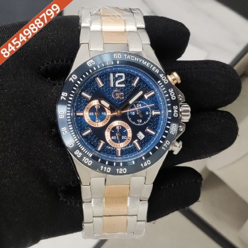 G C Dual Tone Blue Dial Chronograph  Movement Swiss Watch