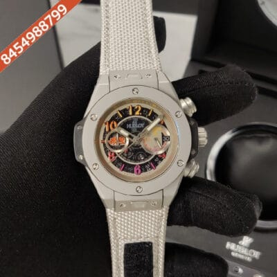 Hublot Big Bang UNICO SORAI Black Dial Grey Nylon Strap Swiss Watch