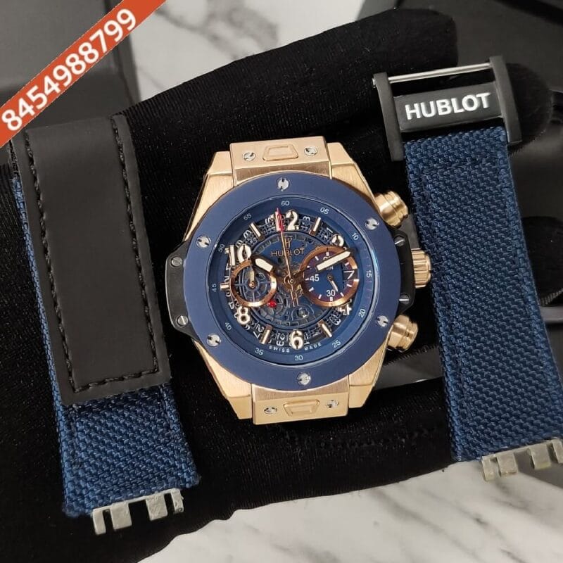 Hublot Big Bang UNICO SORAI Blue Dial Blue Nylon Strap Swiss Watch - Image 2