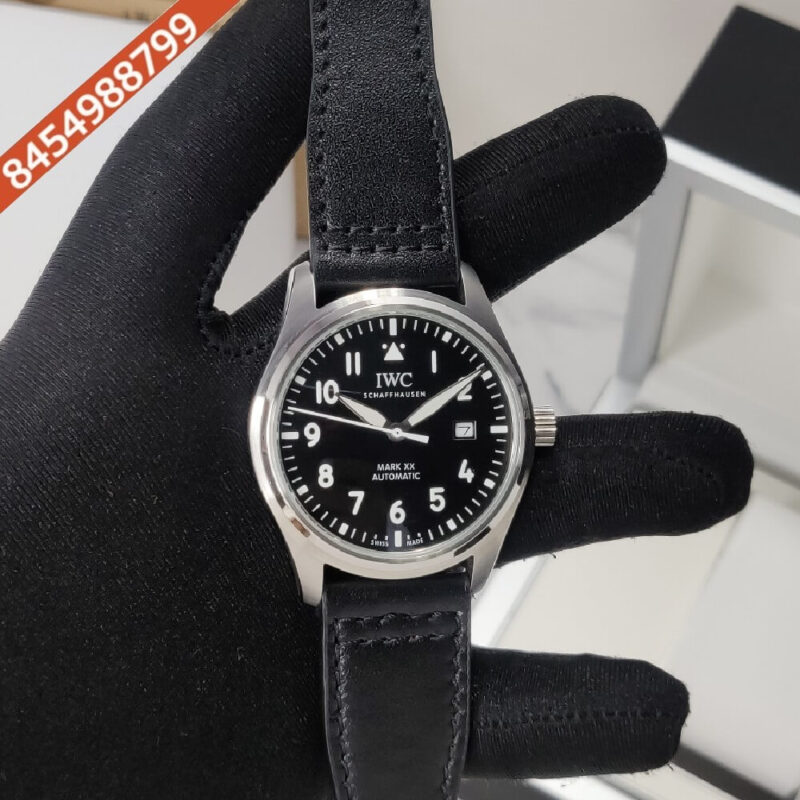 IWC PILOT’S Black Dial Black Leather Strap Swiss Automatic Watch