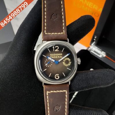 Buy First Copy Luminor Panerai Brown Dial Stainless Steel Case Brown Leather Strap Automatic Watch. High-quality Panerai replica with Swiss movement, available online in India. Get the best luxury replica watches at affordable prices.
