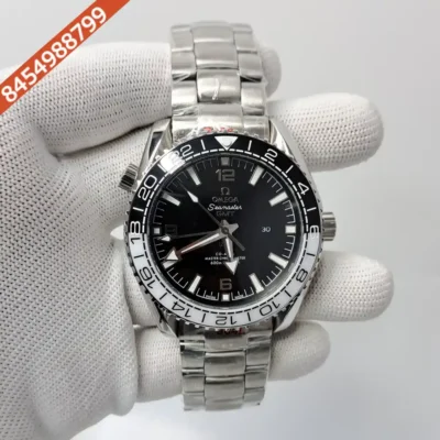 Omega Diver Planet Ocean 600M Good Planet GMT Steel Black Dial Swiss Automatic Watch