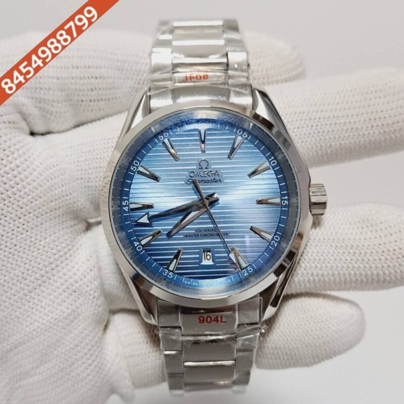 Omega Seamaster Aqua Terra Master Chronometer Sky Blue Dial Swiss Automatic Watch