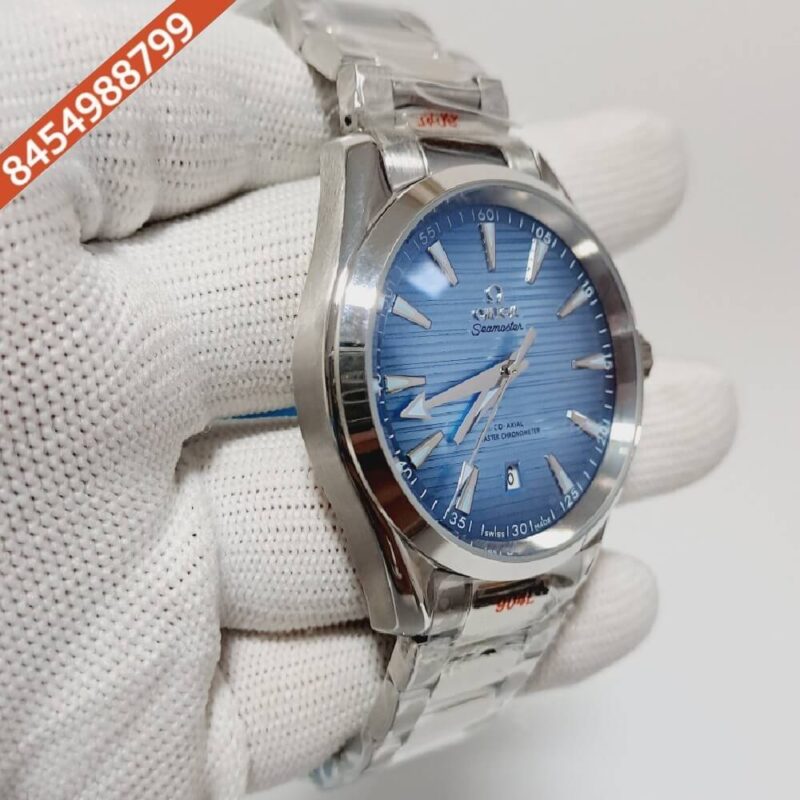 Omega Seamaster Aqua Terra Master Chronometer Sky Blue Dial Swiss Automatic Watch - Image 2