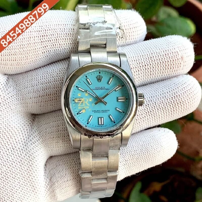 Rolex Oyster Perpetual Blue Dial Automatic Watch