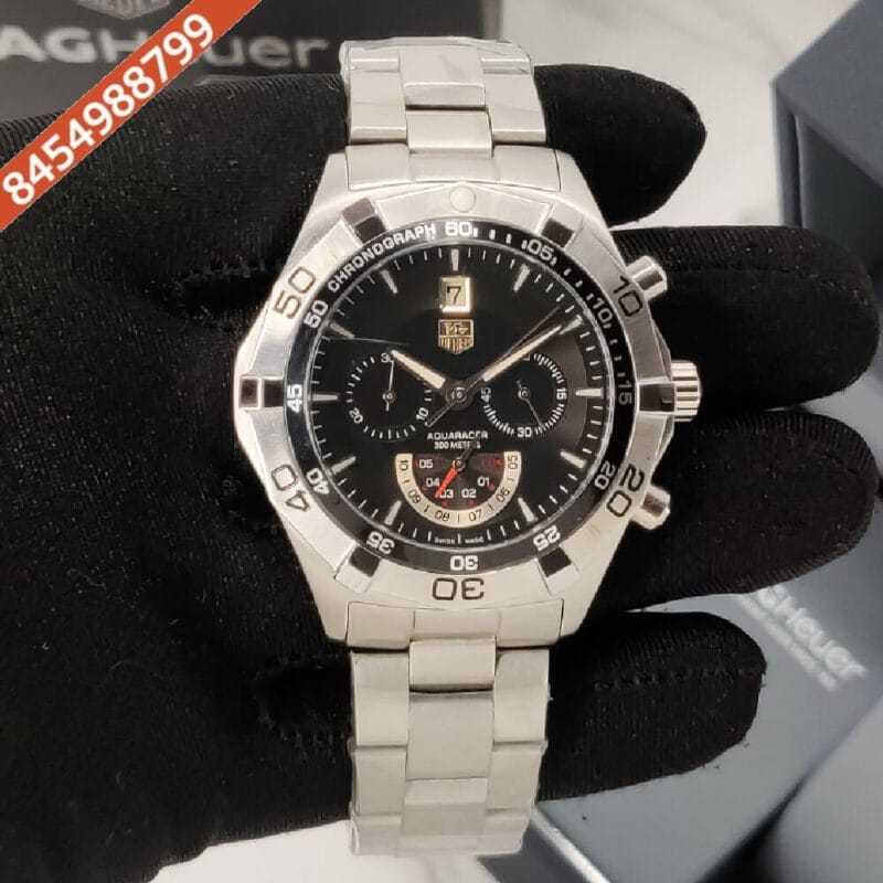 Tag Heuer Aquaracer Chronograph Grande Date Black Dial Swiss Watch