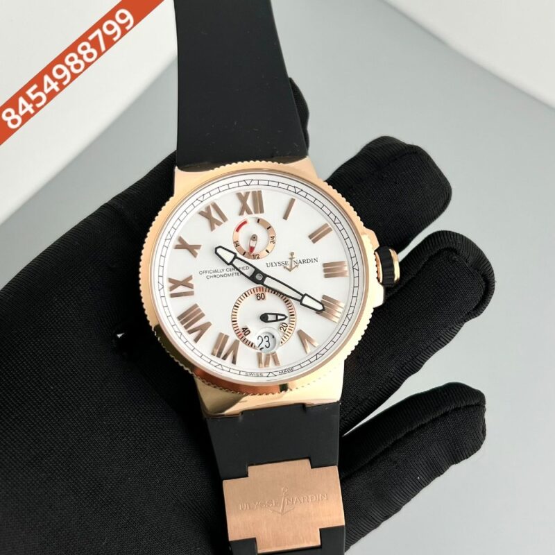 Ulysse Nardin Marine Chronometer White Dial Rubber strap Automatic Watch