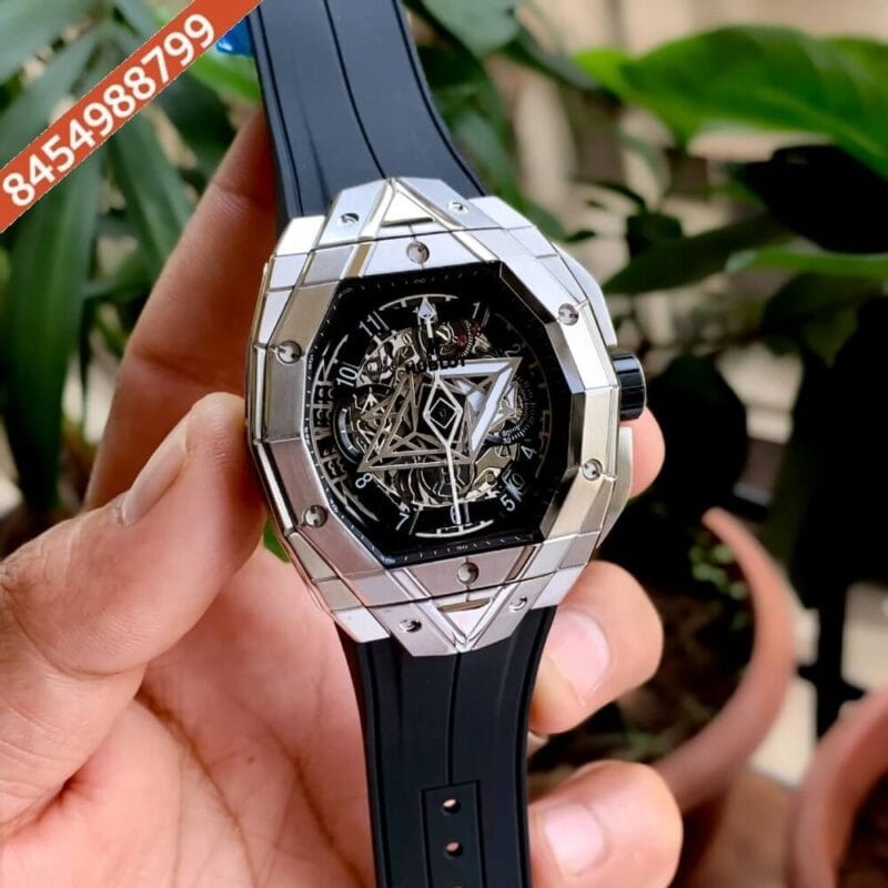 Hublot Big Bang Sang Bleu Black Rubber Strap Swiss  Watch