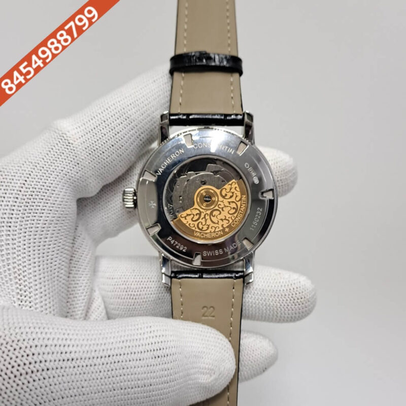 Vacheron Constantin Patrimony Tradition Nelle White World Time Leather Swiss Automatic Watch - Image 4