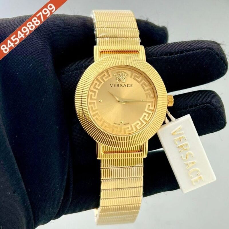 Versace Full Gold Quatrz Watch