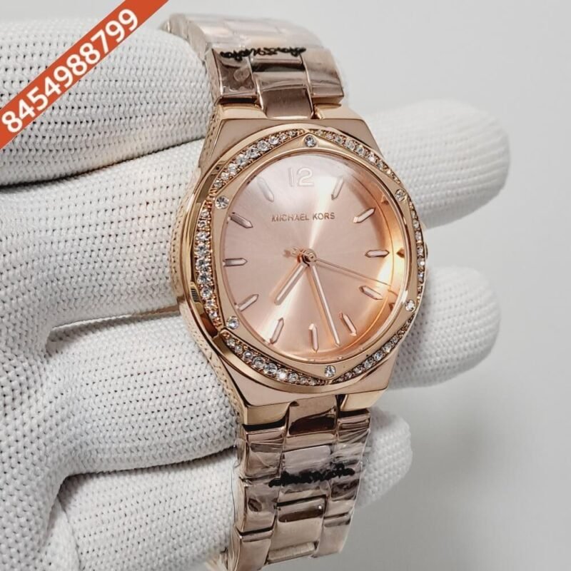 Michael Kors Lennox Full Rose Gold Swiss Watch - Image 3