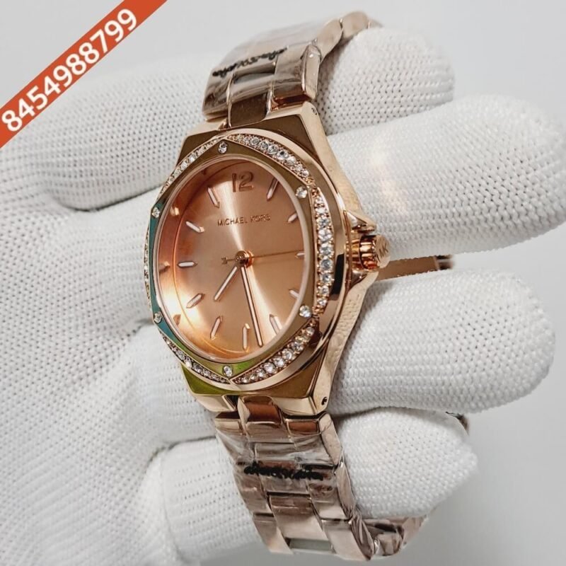 Michael Kors Lennox Full Rose Gold Swiss Watch - Image 2