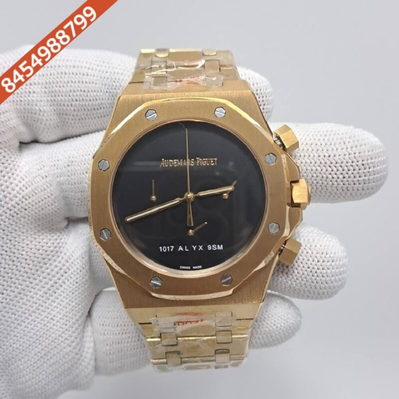 Audemars Piguet Royal Oak Offshore Full Gold Black Dial Swiss Automatic Watch