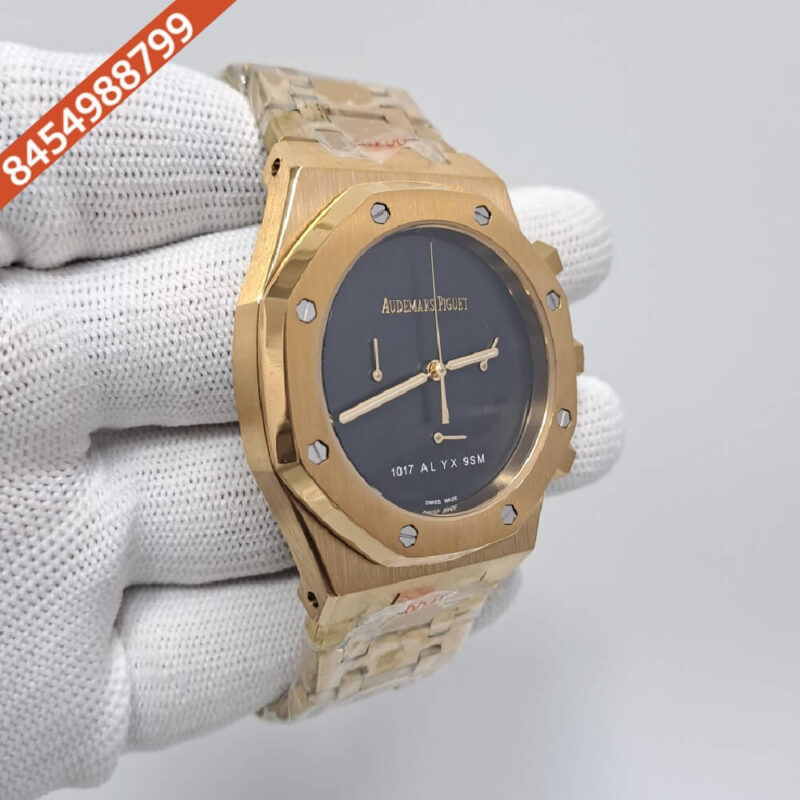 Audemars Piguet Royal Oak Offshore Full Gold Black Dial Swiss Automatic Watch - Image 2