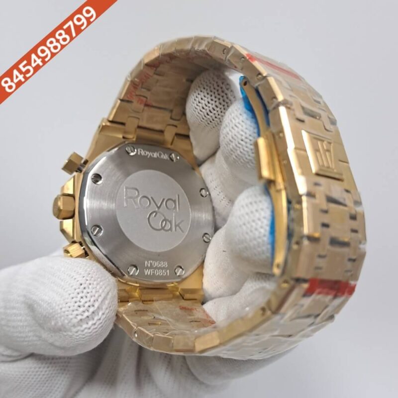 Audemars Piguet Royal Oak Offshore Full Gold Black Dial Swiss Automatic Watch - Image 4
