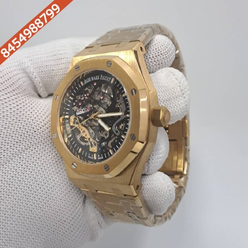 Audemars Piguet Royal Oak Rose Gold Skeleton Swiss Automatic Watch - Image 3