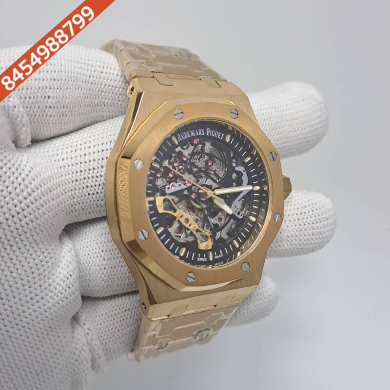 Audemars Piguet Royal Oak Rose Gold Skeleton Swiss Automatic Watch - Image 2