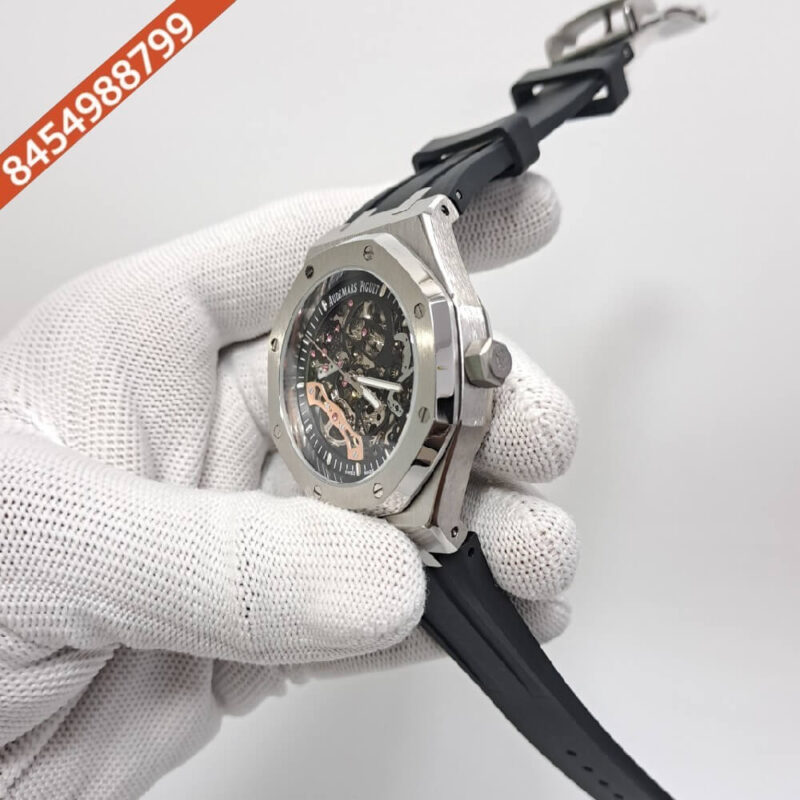 Audemars Piguet Royal Oak Silver Skeleton Dial Swiss Automatic Watch - Image 3