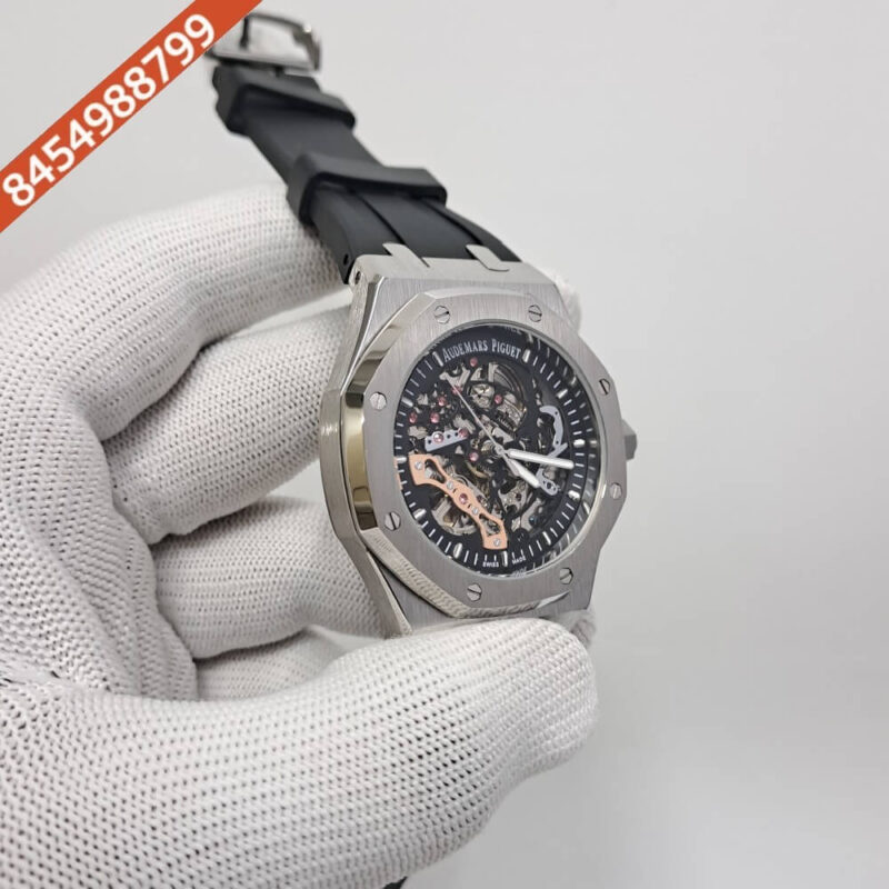 Audemars Piguet Royal Oak Silver Skeleton Dial Swiss Automatic Watch - Image 2