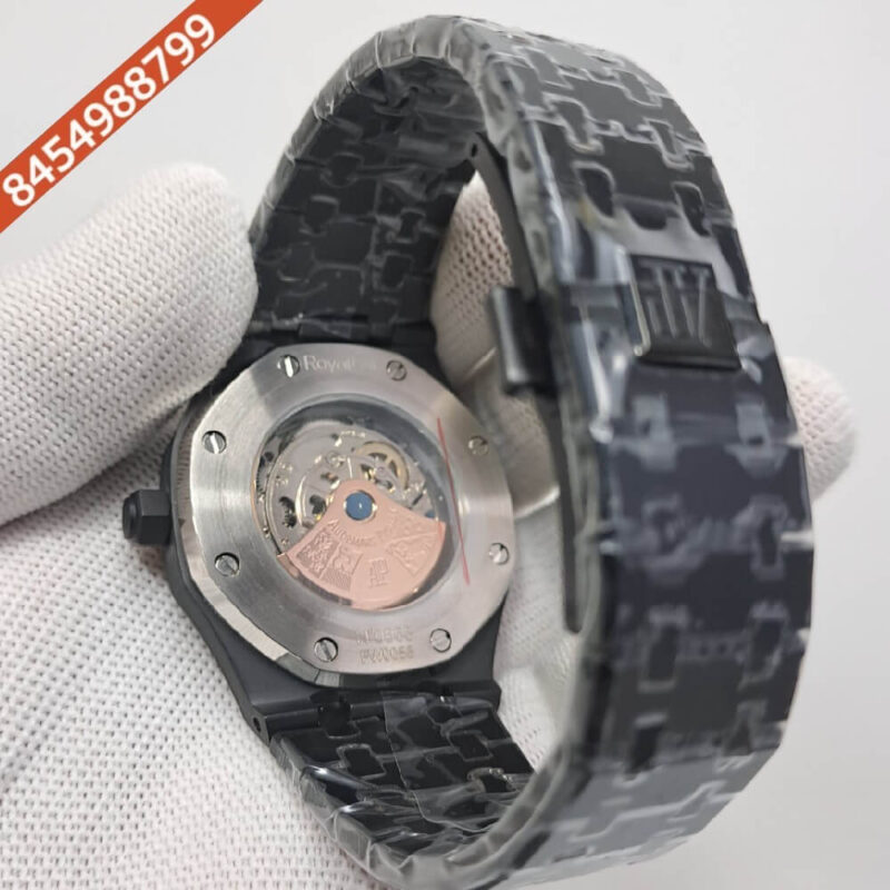 Audemars Piguet Royal Oak Black Skeleton Dial Swiss Automatic Watch - Image 4