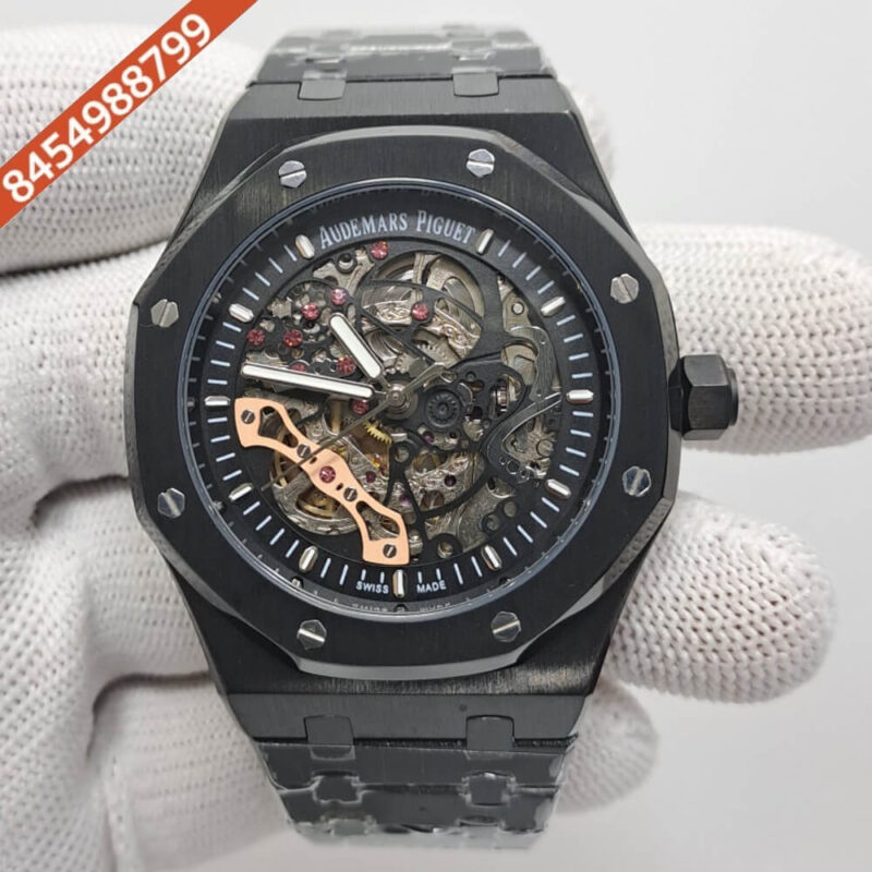 Audemars Piguet Royal Oak Black Skeleton Dial Swiss Automatic Watch