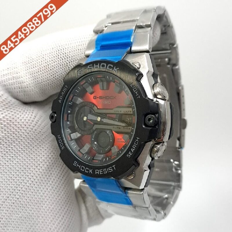 Casio G-Shock Stainless Steel Red Dial Swiss Watch - Image 3