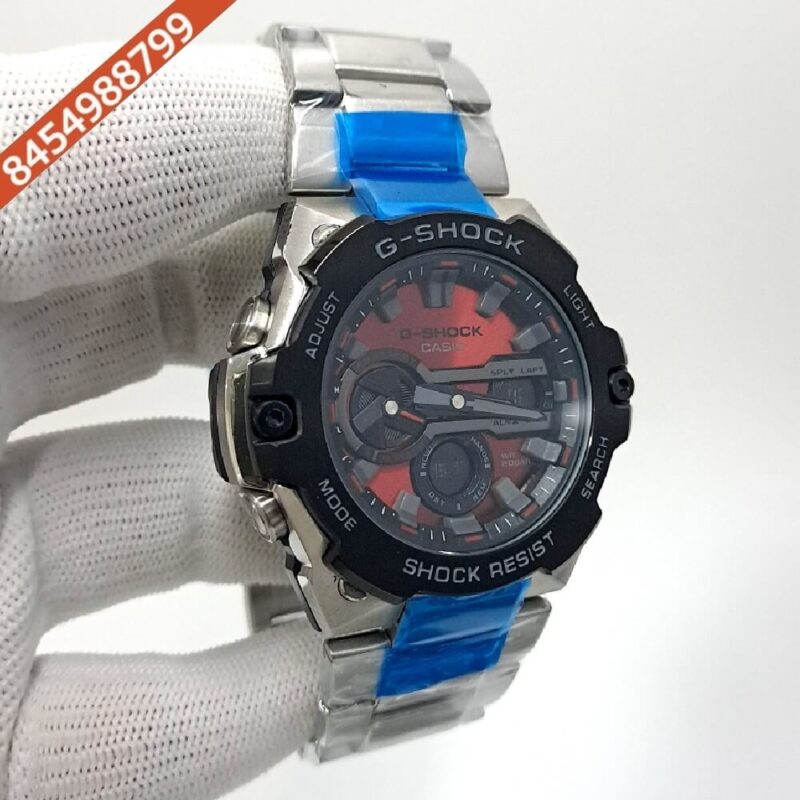 Casio G-Shock Stainless Steel Red Dial Swiss Watch - Image 2
