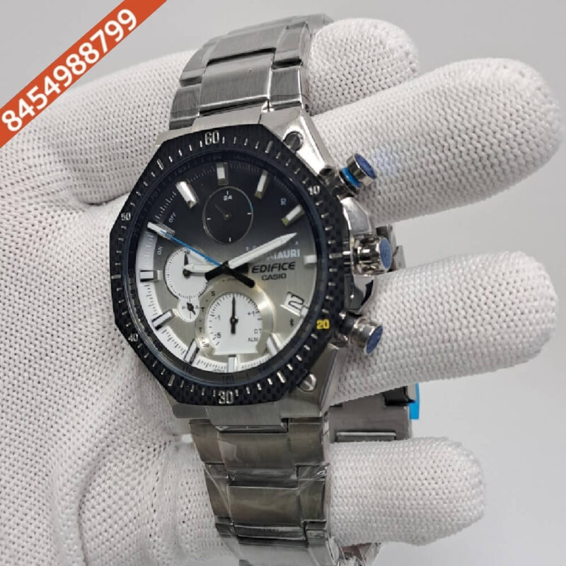 Casio Edifice Grey Dial Stainless Steel Strap Swiss Watch - Image 3