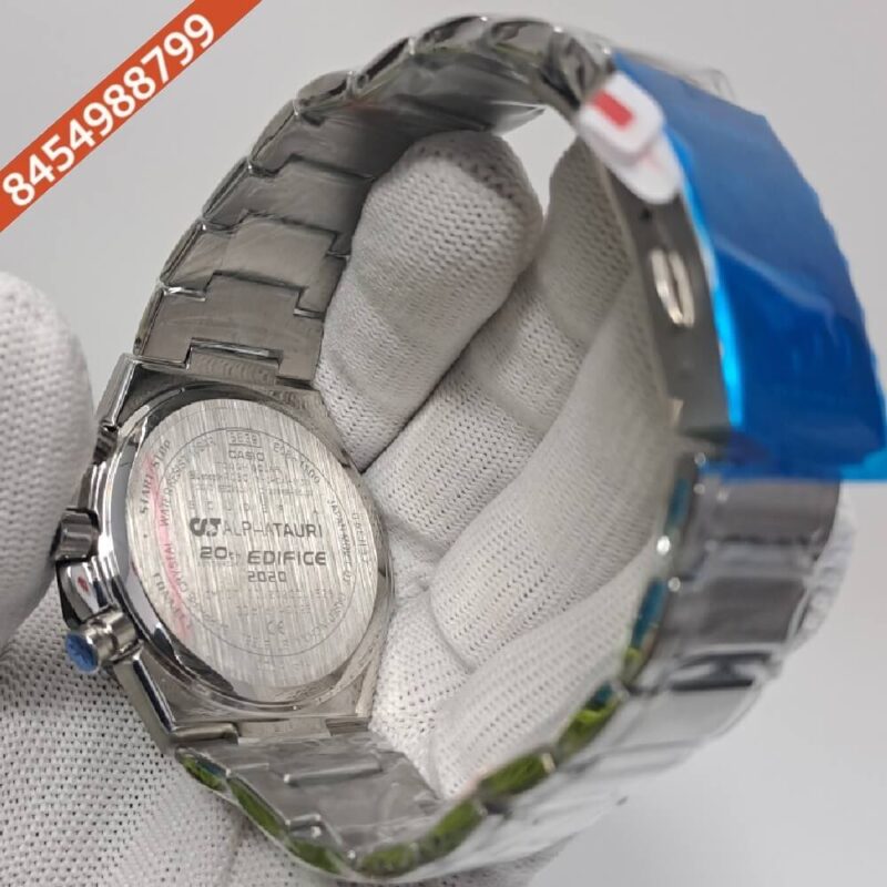 Casio Edifice Grey Dial Stainless Steel Strap Swiss Watch - Image 4