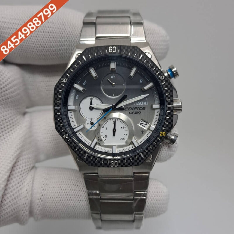 Casio Edifice Grey Dial Stainless Steel Strap Swiss Watch