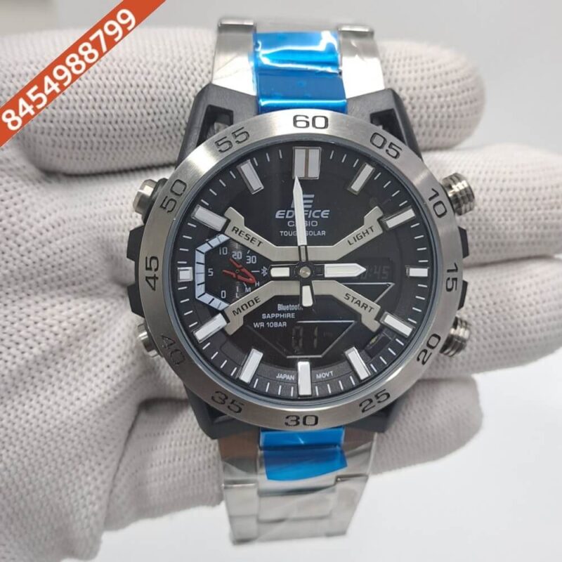 Casio Edifice Stainless Steel Black Dial Swiss Watch - Image 3