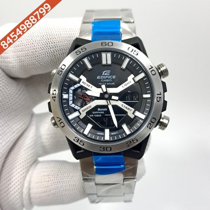Casio Edifice Stainless Steel Black Dial Swiss Watch