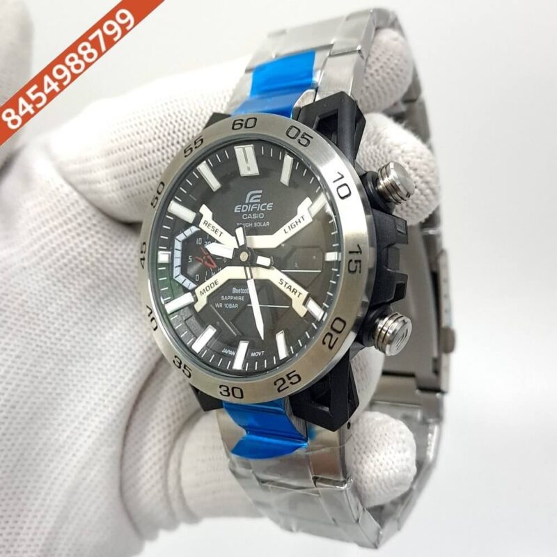 Casio Edifice Stainless Steel Black Dial Swiss Watch - Image 2