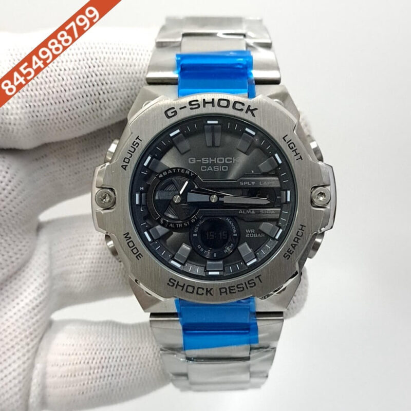 Casio G-Shock Stainless Steel Black Dial Swiss Watch
